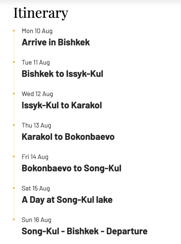 A Journey through Kyrgyzstan